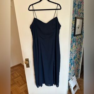 Abercrombie navy Camille Midi dress